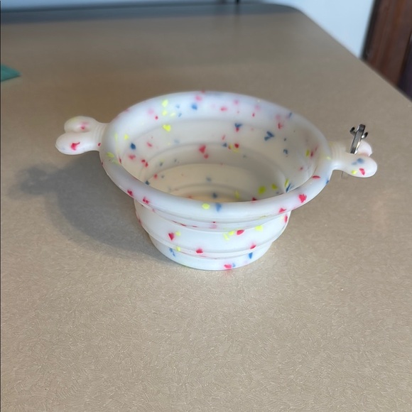 Speckled Silicone Collapsible Pet Bowl for Small Dogs | NWOT - Picture 3 of 3